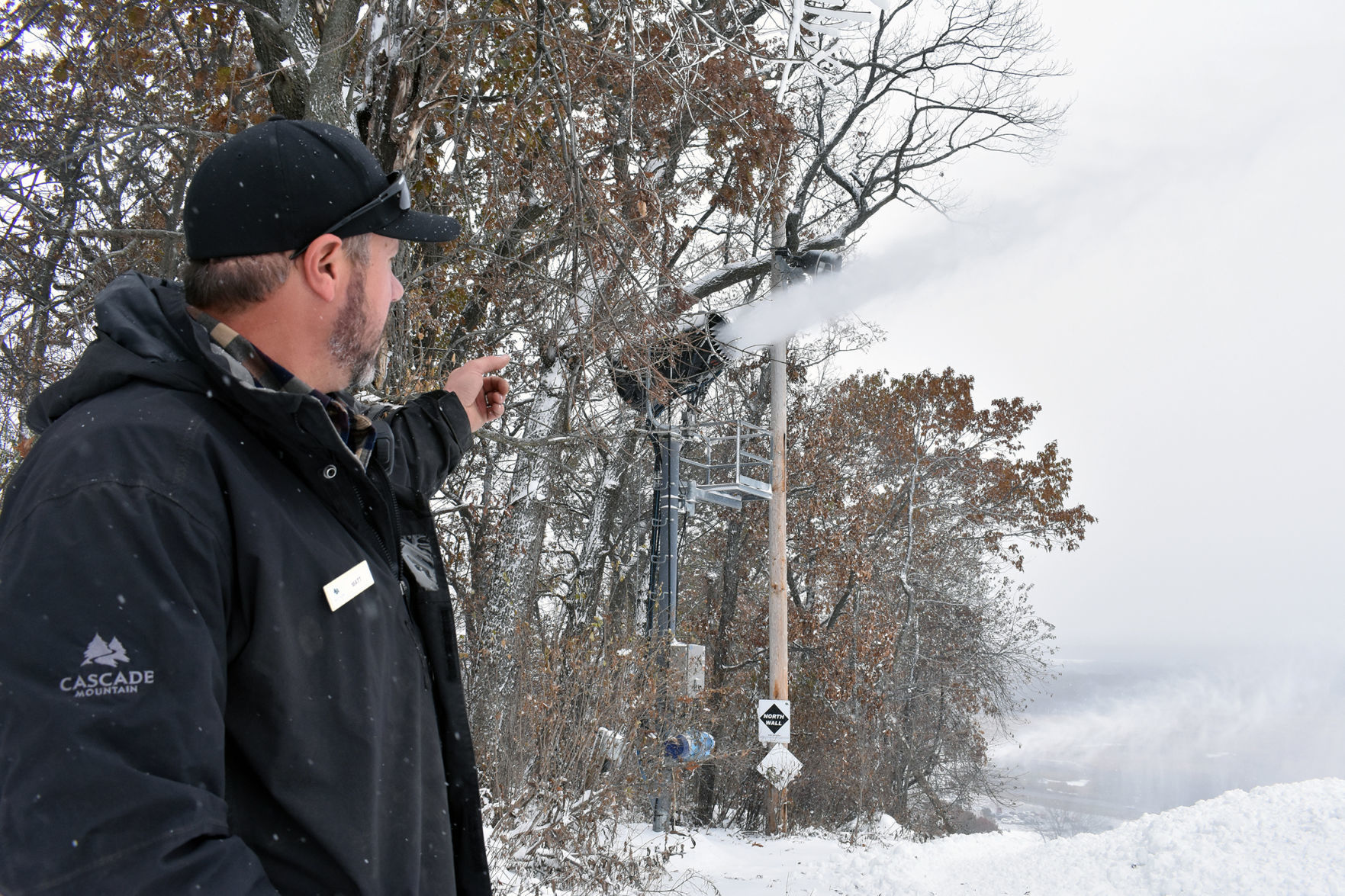 Cascade Mountain making snow